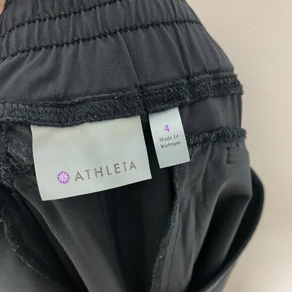 Athleta La Viva Capri Joggers Hiking Active Black Womens 4 Drawstring Elastic - Picture 4 of 6